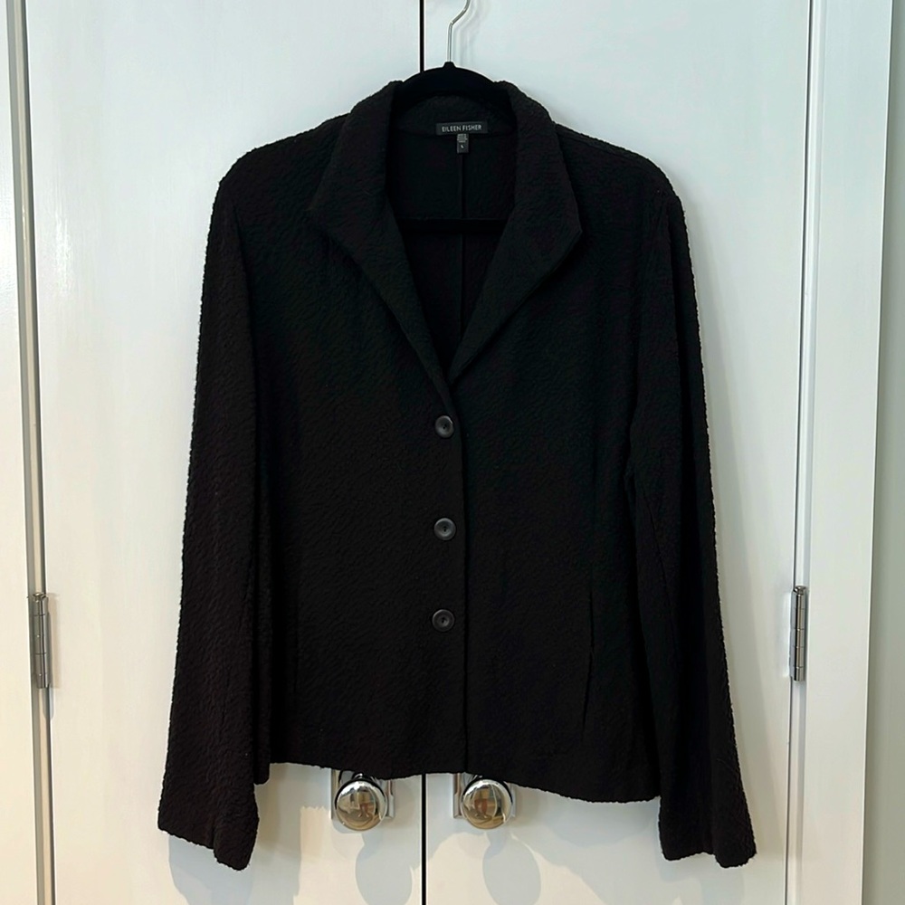 Eileen Fisher textured blazer cardigan size large